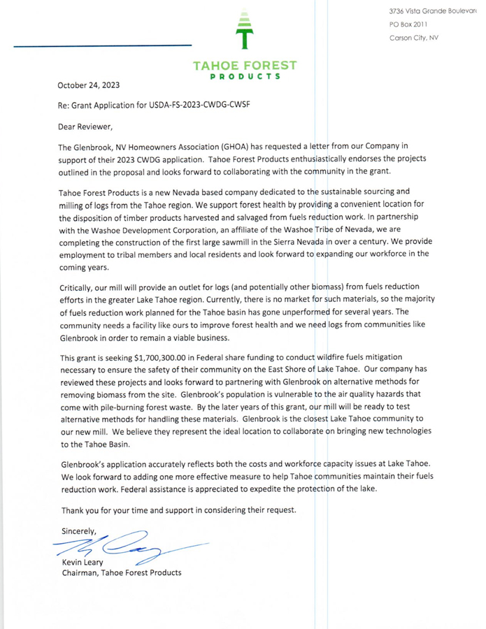 TFP Letter of Support
